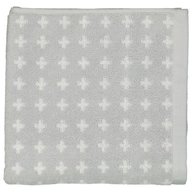 Handtuch – schwere Qualität – 50 x 100 cm – hellgrau mit weißen Kreuzen hellgrau Handtuch, 50 x 100 - 5220042 - HEMA