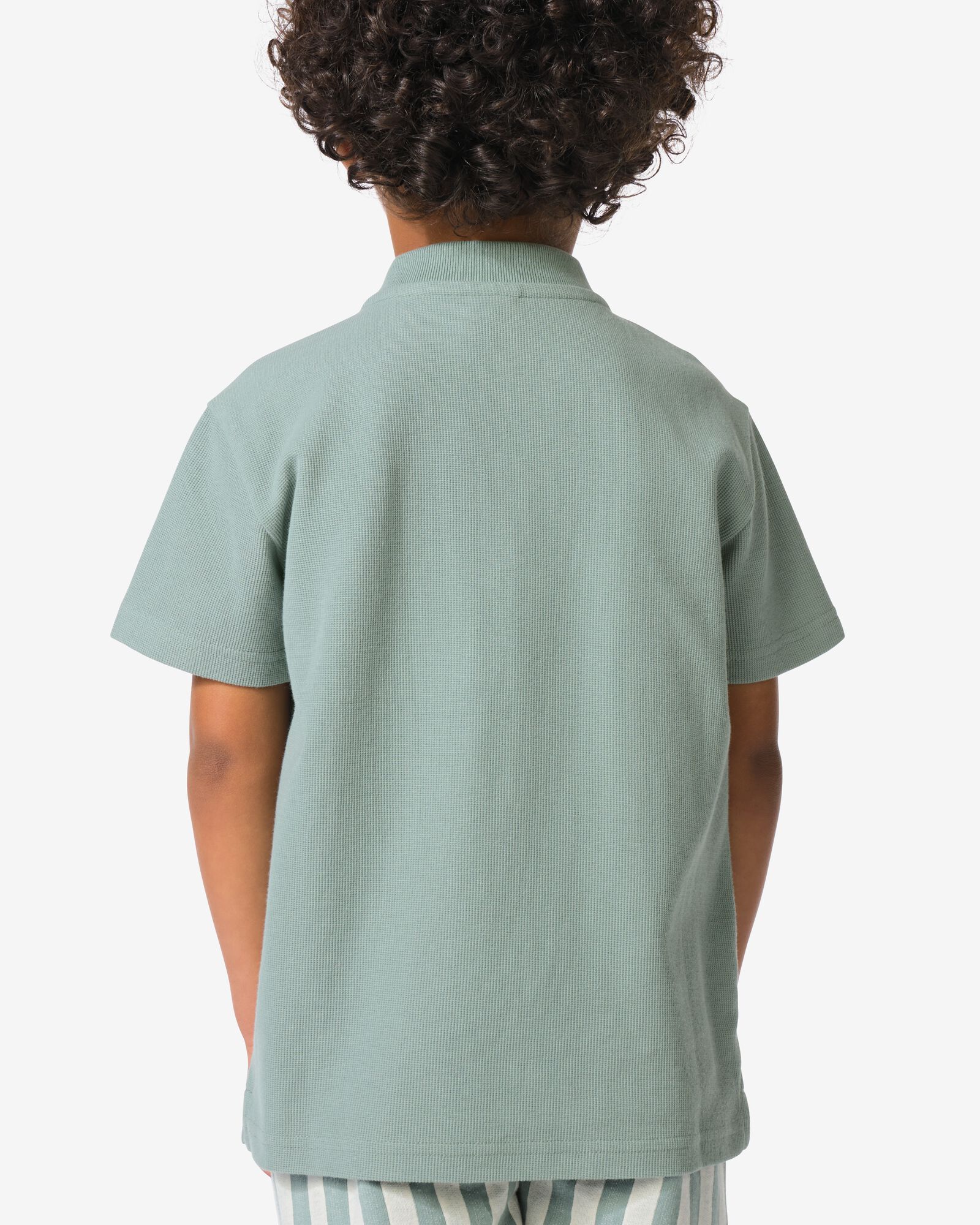 T-shirt enfant gaufr&eacute; vert vert - 30719852GREEN - HEMA
