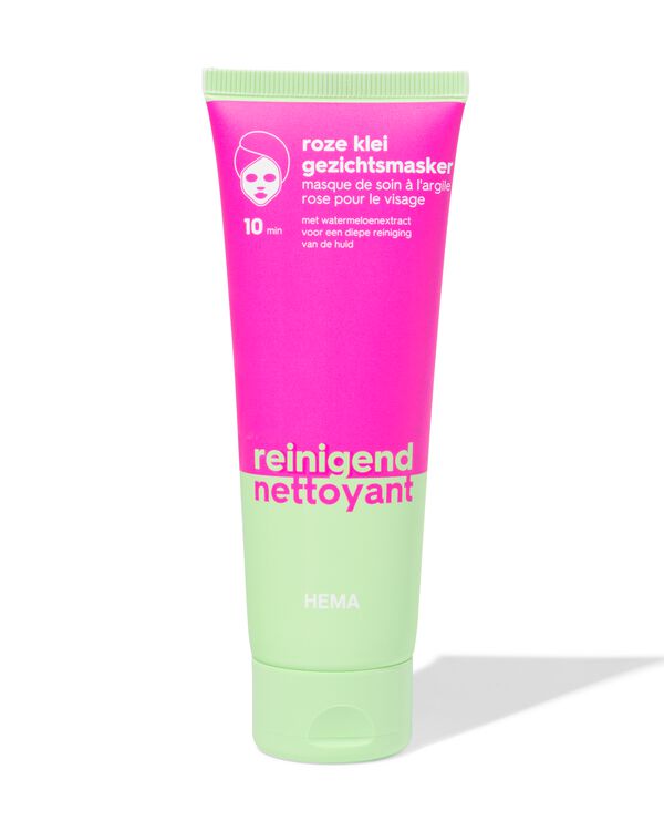 roze klei gezichtsmasker 75ml - 17860170 - HEMA