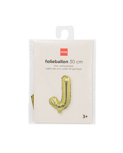 ballon aluminium lettre J 30cm dor&eacute; - 14260040 - HEMA