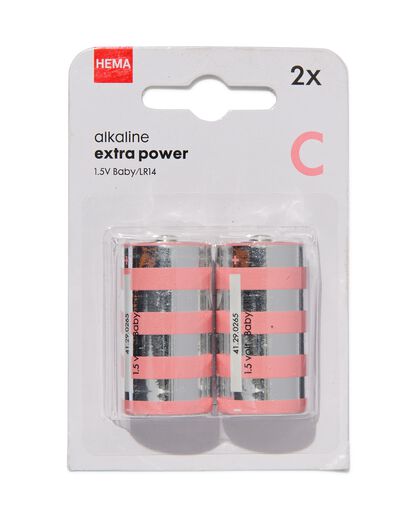 2er-Pack C-Batterien, Alkaline, Extra Power - 41290265 - HEMA