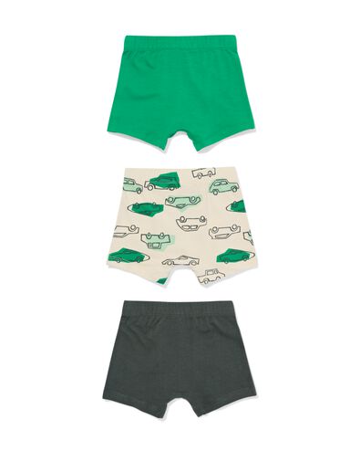 kinderboxers auto - 3 stuks groen - 19250070GREEN - HEMA