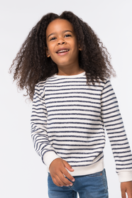 Kinder-Sweatshirt, Streifen dunkelblau dunkelblau - 1000029219 - HEMA