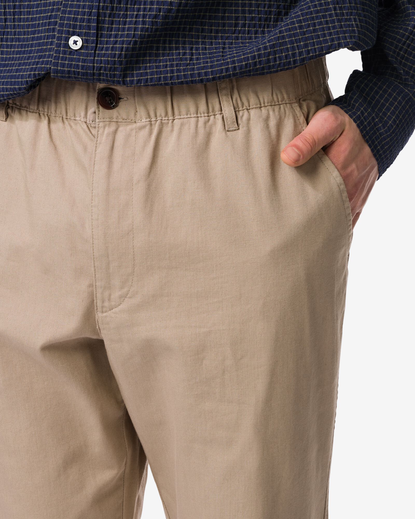 herenbroek Bas regular fit beige beige - 2140000BEIGE - HEMA