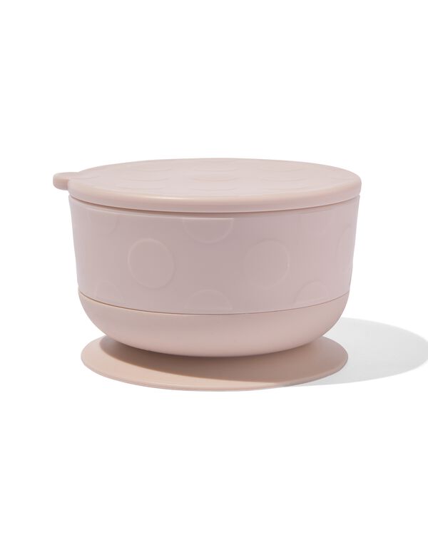 Sch&auml;lchen mit Deckel und abnehmbarem Saugnapf, beige - 33502953 - HEMA