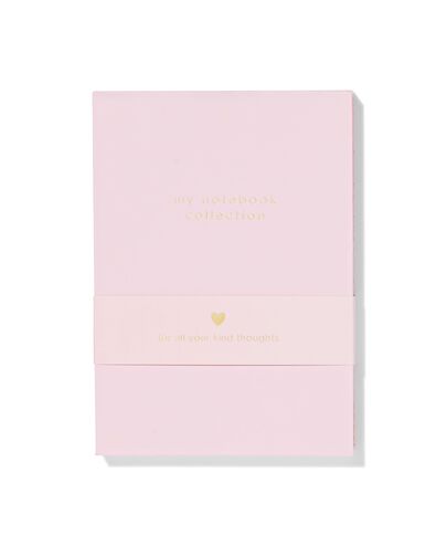 schriften A5 gelinieerd roze - 3 stuks - 14100243 - HEMA