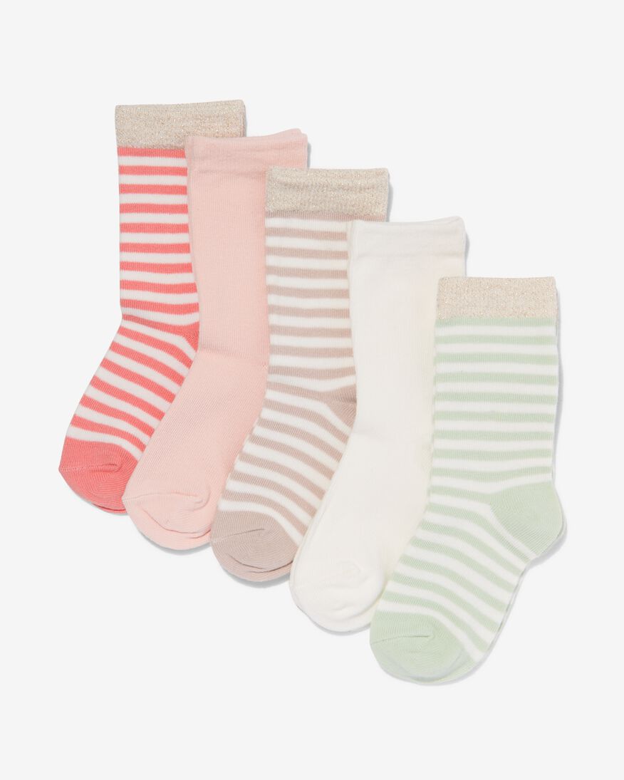 5er-Pack Kinder-Socken, mit Baumwolle bunt bunt - 1000030364 - HEMA