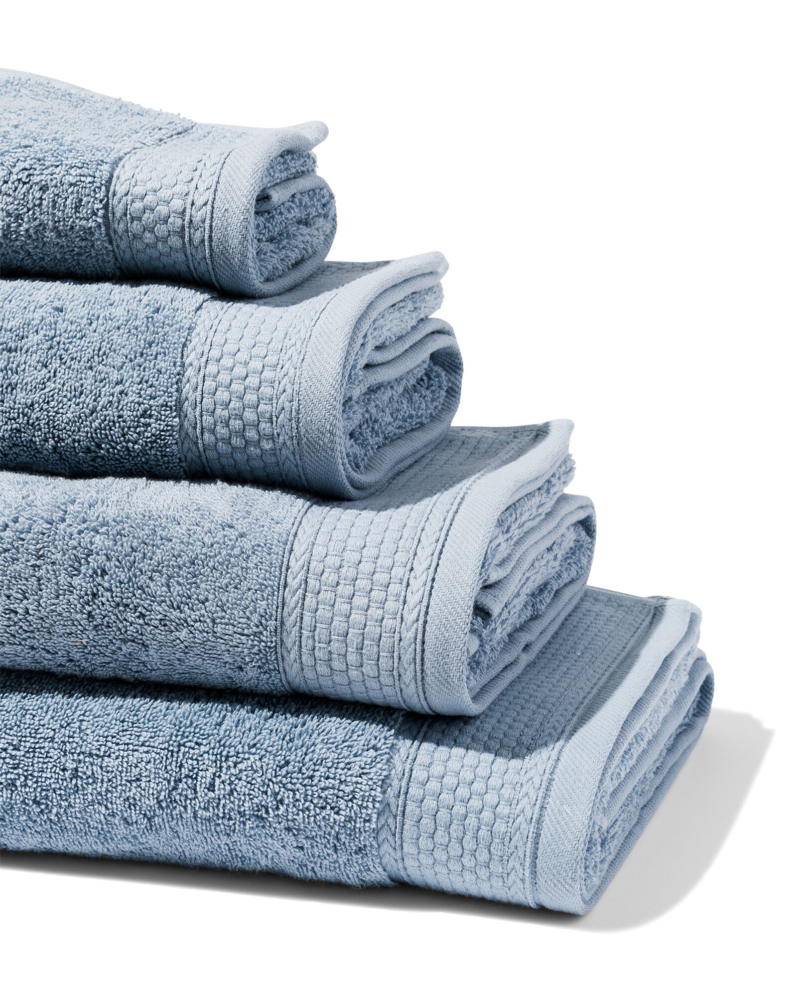 serviette de bain 70x140 qualité épaisse gris-bleu - HEMA