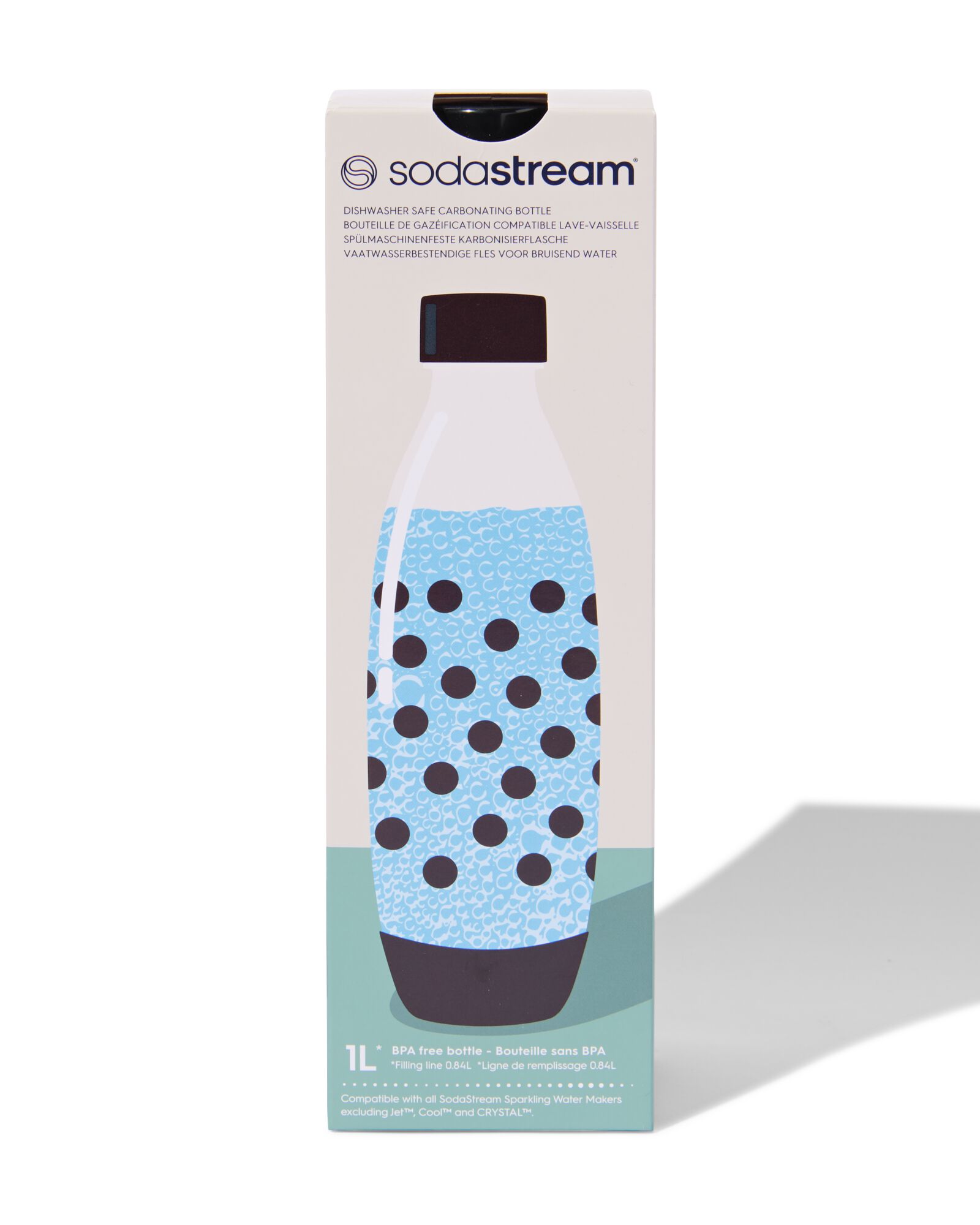 Bouteille en plastique Sodastream 1L pois noirs - 80405217 - HEMA