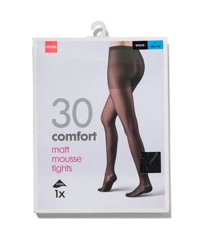 panty comfort 30 denier zwart zwart - 1000008364 - HEMA