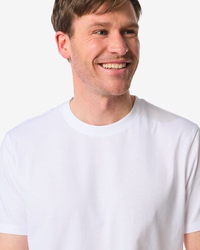 2 t-shirts homme regular fit col rond blanc blanc - 1000009943 - HEMA