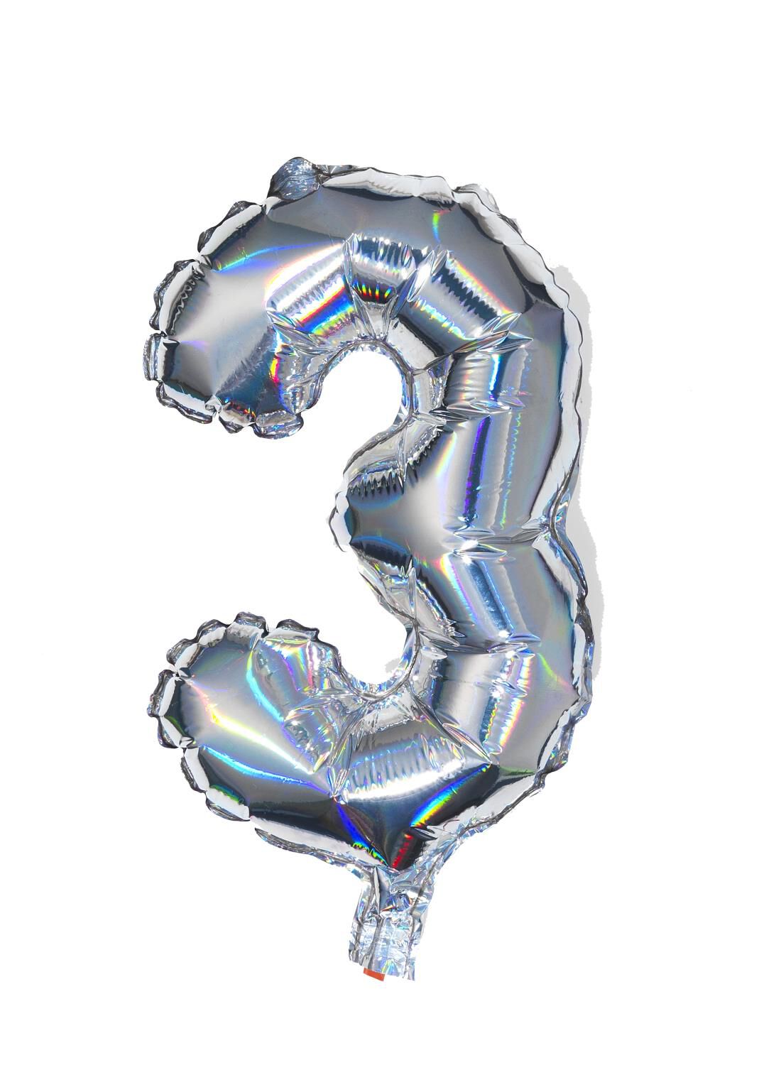 ballon alu chiffre 3 - 1000016292 - HEMA