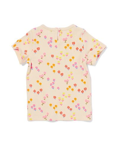 Baby-T-Shirt, gerippt, Blumen ecru ecru - 33007380ECRU - HEMA