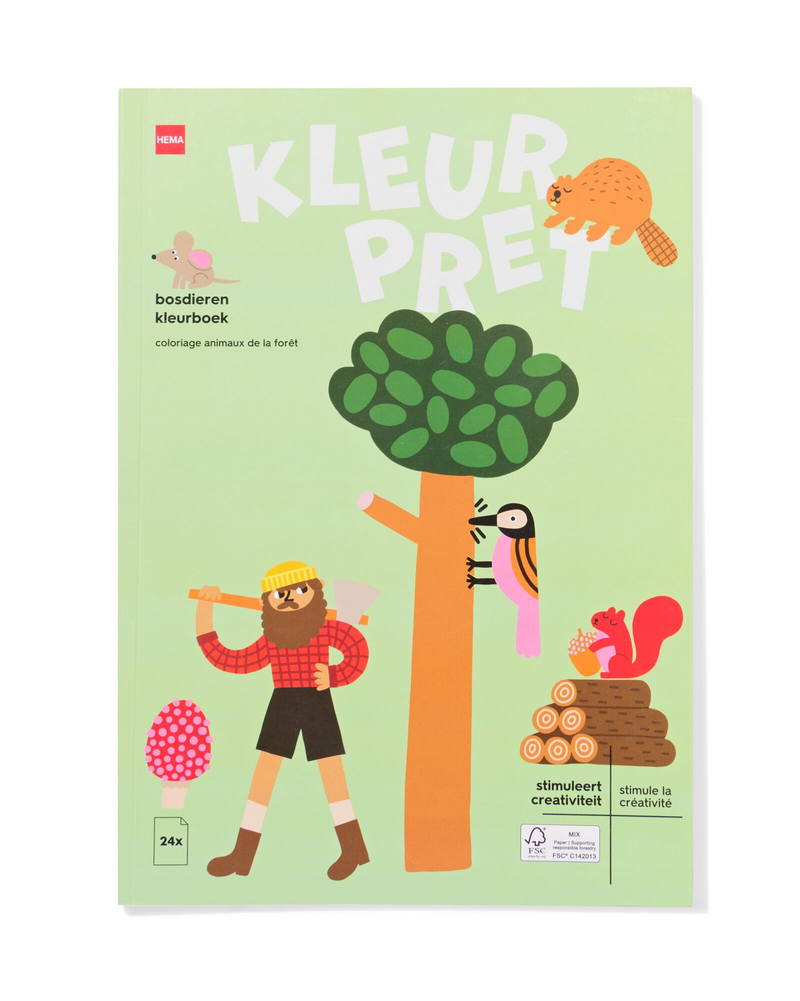 kleurboek A4 bosdier - 15900289 - HEMA