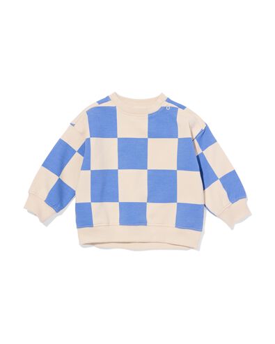 pull b&eacute;b&eacute; jersey carreaux &eacute;cru &eacute;cru - 33180870ECRU - HEMA