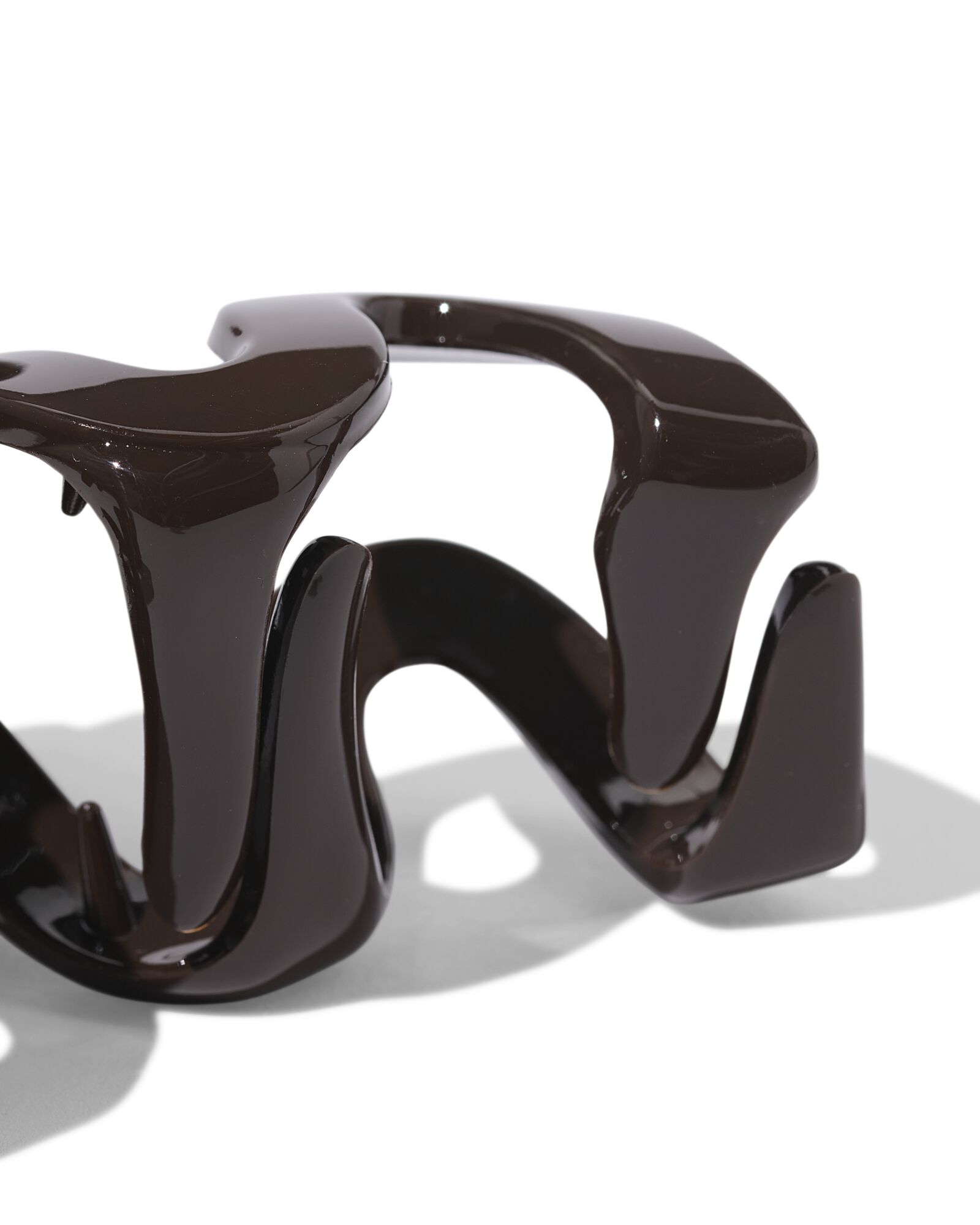 haarklem 10cm swirl bruin - 11800225 - HEMA