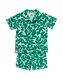 Kinder-Kleiderset, Oberhemd und Shorts, Frottee, Blätter grün 110/116 - 30781421 - HEMA