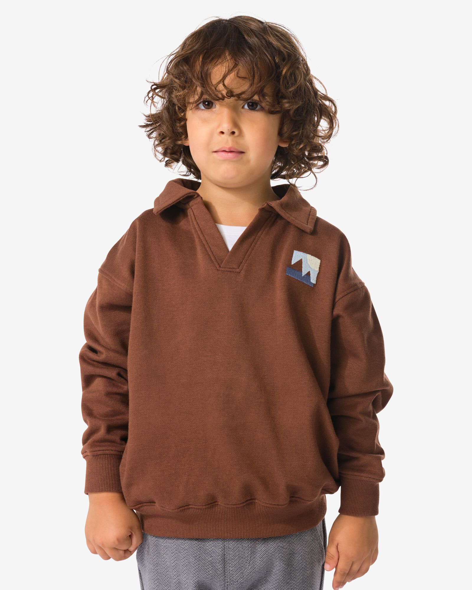pull enfant  marron - 30700501BROWN - HEMA