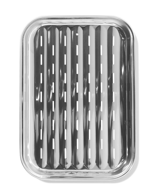 Grillschale, Edelstahl, 24.5 x 34 cm - 41820381 - HEMA