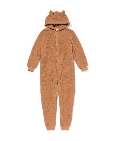 onesie enfant peluche marron marron - 23002250BROWN - HEMA