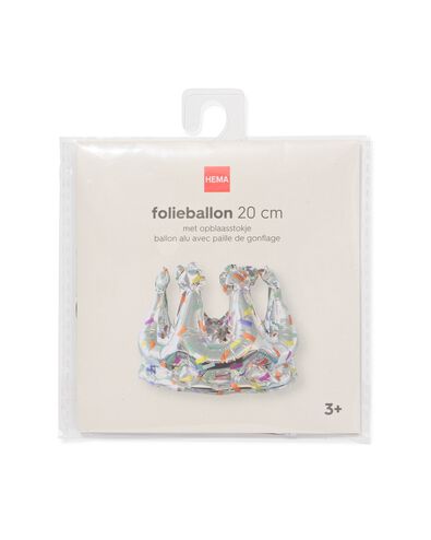 ballon aluminium couronne 20cm confetti - 14260072 - HEMA