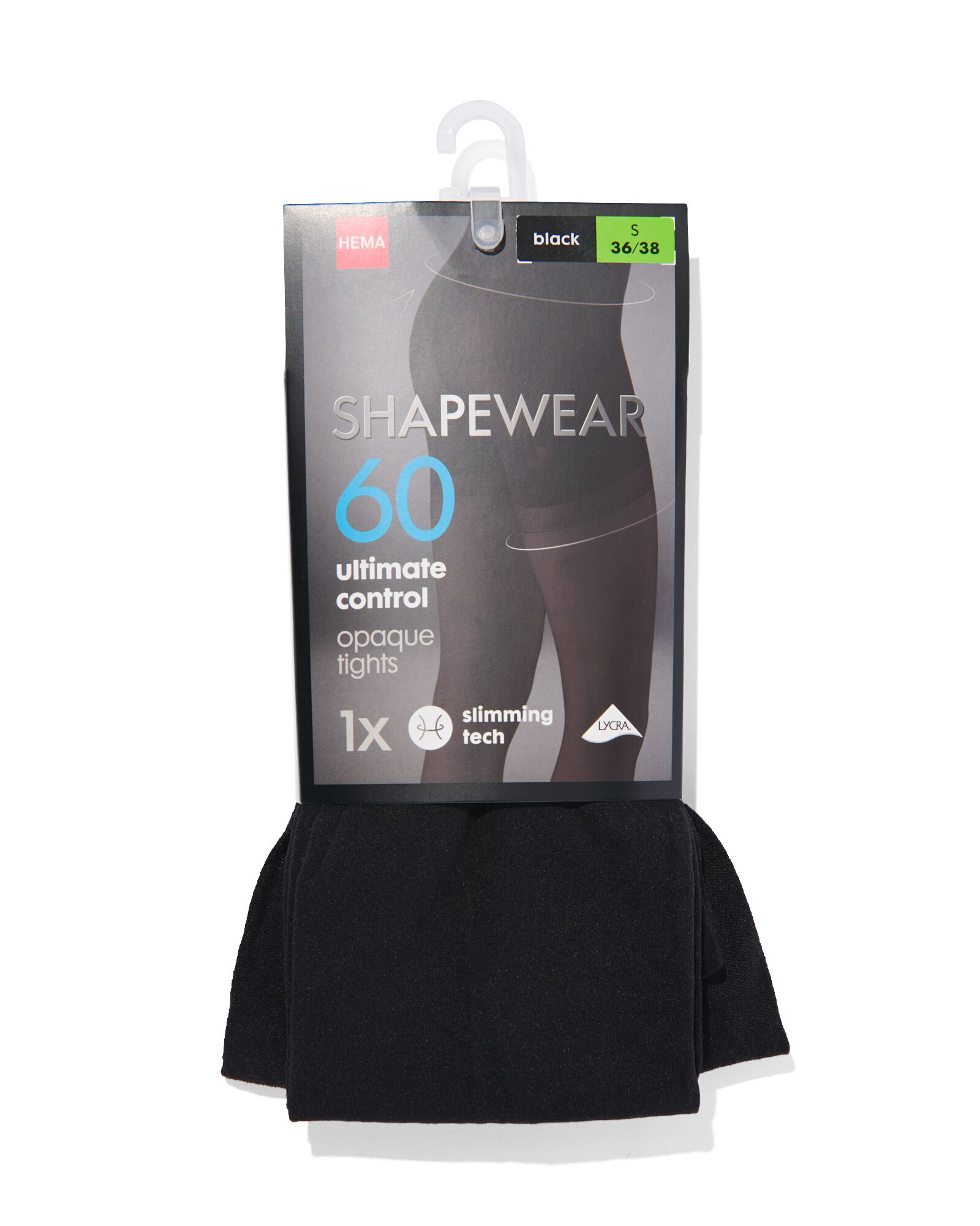 collants ultimate control 60 deniers noir - 4060140BLACK - HEMA