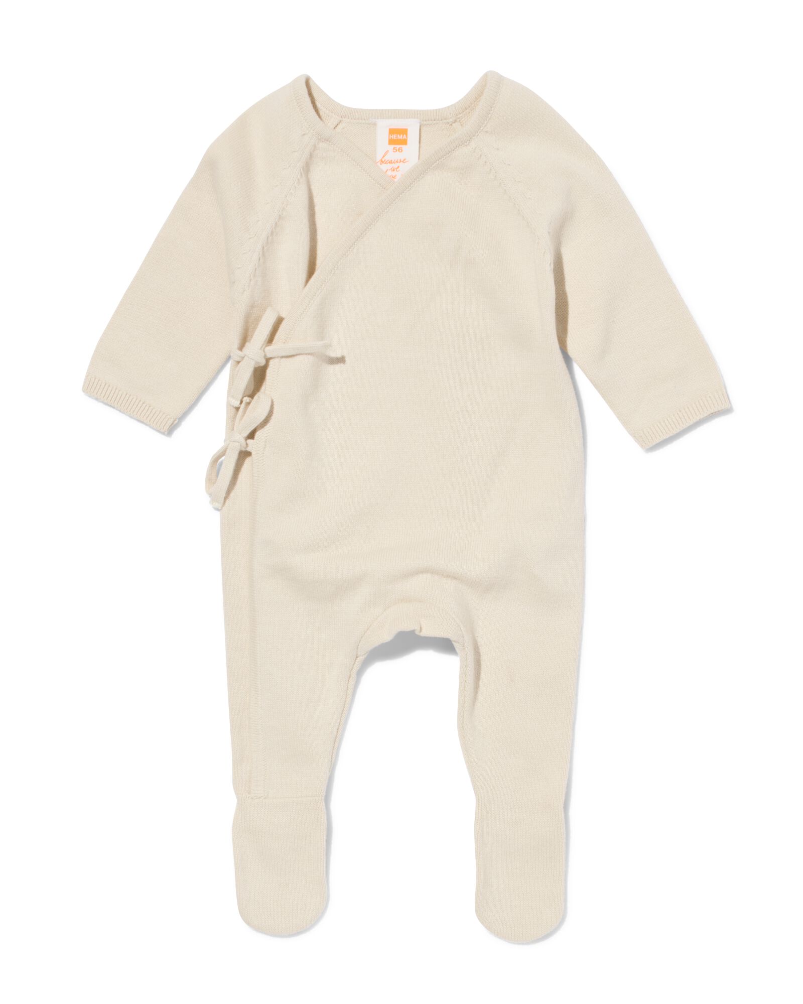 newborn boxpakje met overslag ecru - 33412920ECRU - HEMA