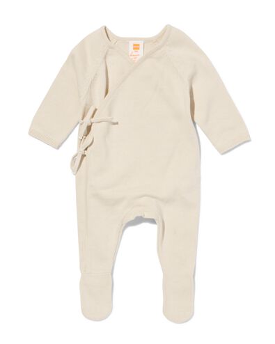 newborn boxpakje met overslag ecru - 33412920ECRU - HEMA