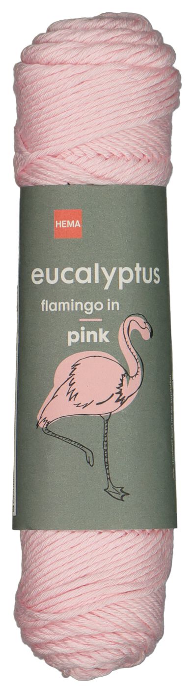fil tricot et crochet eucalyptus 50g/83m rose rose eucalyptus - 1400209 - HEMA