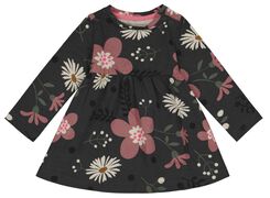 Baby-Kleid, Blumen dunkelgrau dunkelgrau - 1000028169 - HEMA