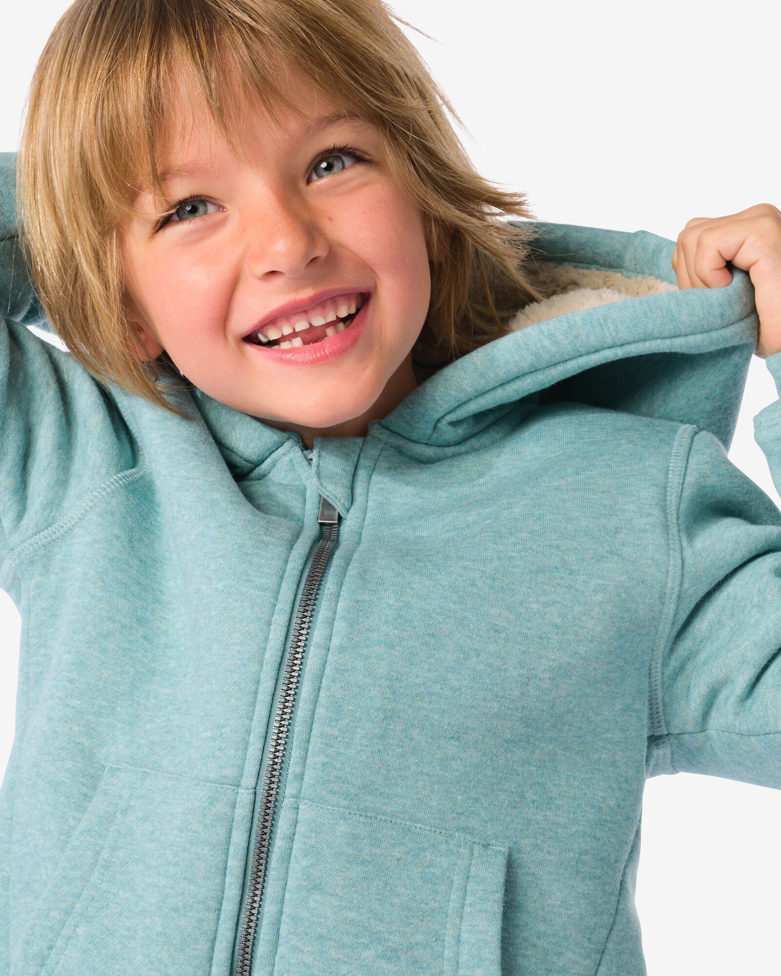 gilet à capuche vert - 30787204GREEN - HEMA