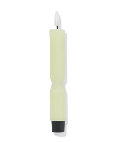 bougie longue LED ⌀2,3x20cm nervur&eacute;e vert clair - 13550137 - HEMA