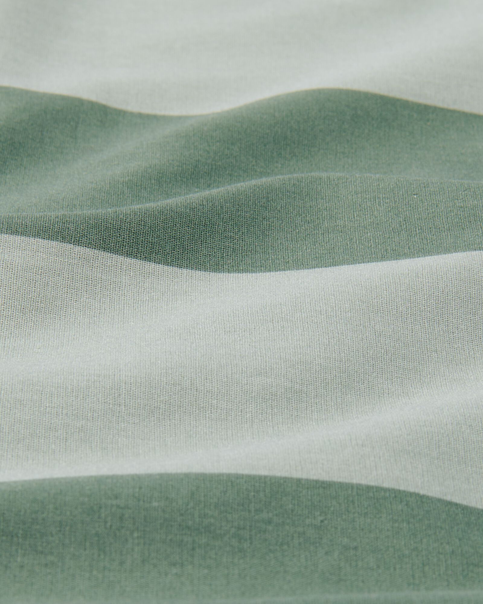 housse de couette 140x200/220cm coton doux ray&eacute; vert - 5790091 - HEMA