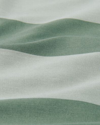housse de couette 140x200/220cm coton doux ray&eacute; vert - 5790091 - HEMA