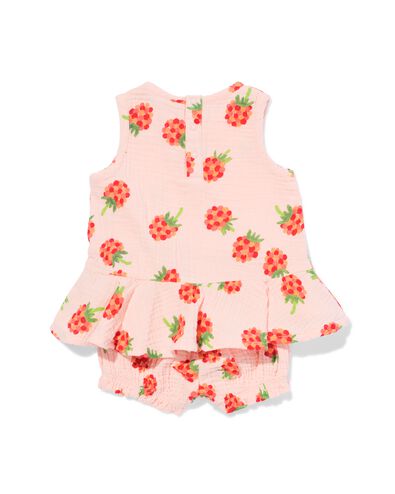 ensemble v&ecirc;tements b&eacute;b&eacute; mousseline framboises rose p&acirc;le - 33009770LIGHTPINK - HEMA