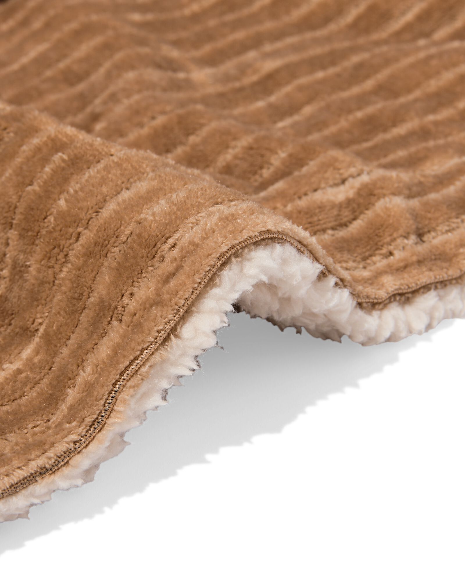 plaid 130x150cm sherpa marron - 7325167 - HEMA