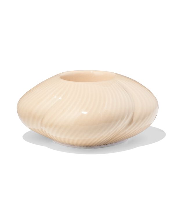 sfeerlichthouder keramiek twist cr&egrave;me - 13325063 - HEMA