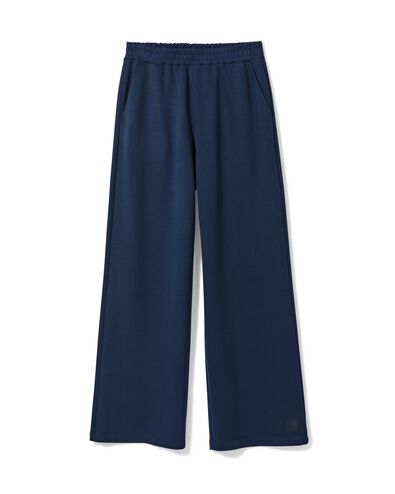 damesbroek lounge loose fit  donkerblauw donkerblauw - 36000571DARKBLUE - HEMA