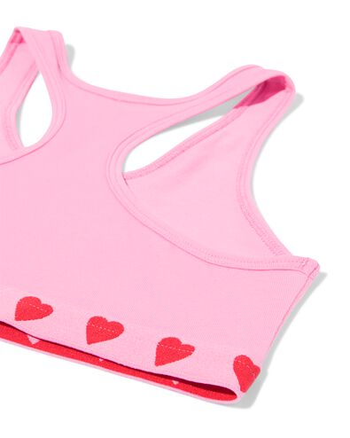 kinder crop tops hartjes - 2 stuks roze roze - 19301860PINK - HEMA