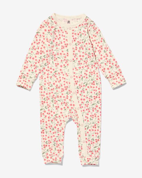 Baby-Pyjama, Baumwolle, Blumen eierschalenfarben eierschalenfarben - 1000030059 - HEMA