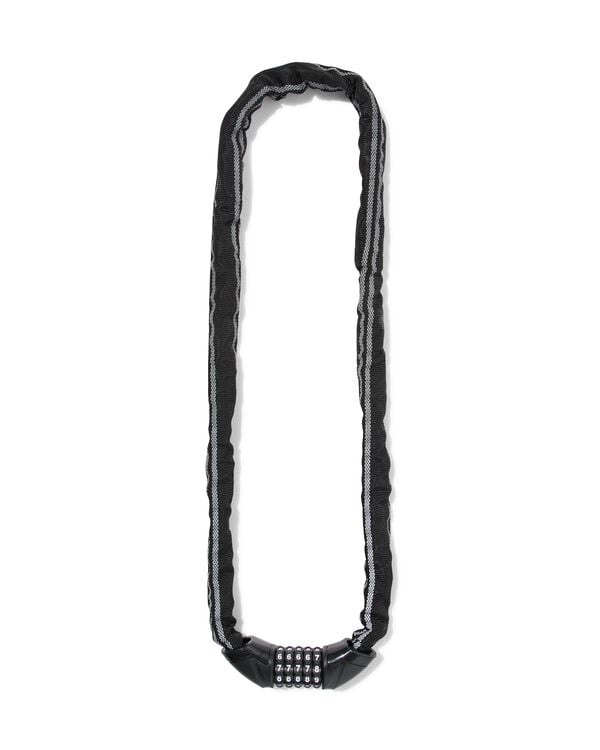 chaîne antivol avec cadenas à chiffres 120cm Ø6mm noir - 41151004 - HEMA