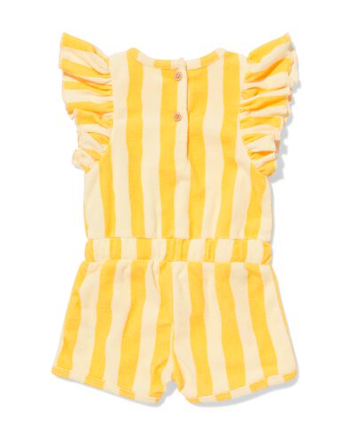 babyplaysuit badstof strepen geel geel - 33097670YELLOW - HEMA