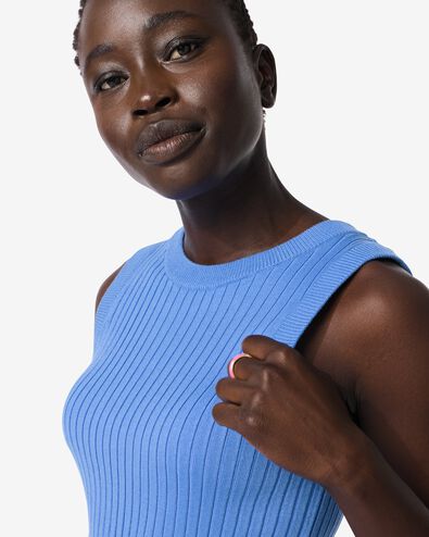 d&eacute;bardeur femme Frida c&ocirc;tel&eacute; bleu - 36271560BLUE - HEMA