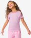 Kinder-T-Shirt, gerippt violett 110/116 - 30834042 - HEMA