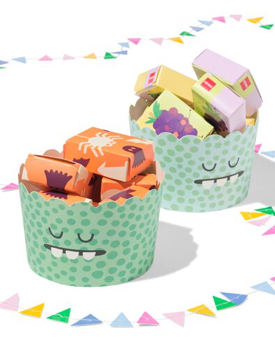 barquettes carton 9,3x6cm monstre - 8 pi&egrave;ces - 14250388 - HEMA