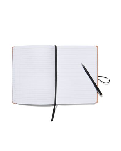 carnet lign&eacute; PU noir A5 - 14100174 - HEMA