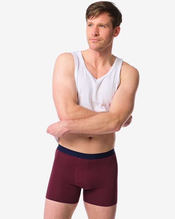 Herren-Boxershorts &ndash; 3 St&uuml;ck dunkelrot dunkelrot - 19168340DARKRED - HEMA