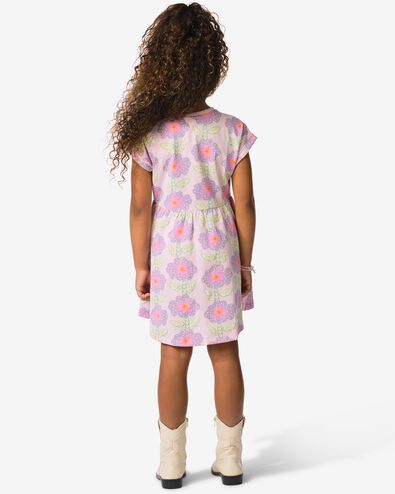 Kinderkleid in A-Linie, gebl&uuml;mt lila lila - 30865904LILAC - HEMA