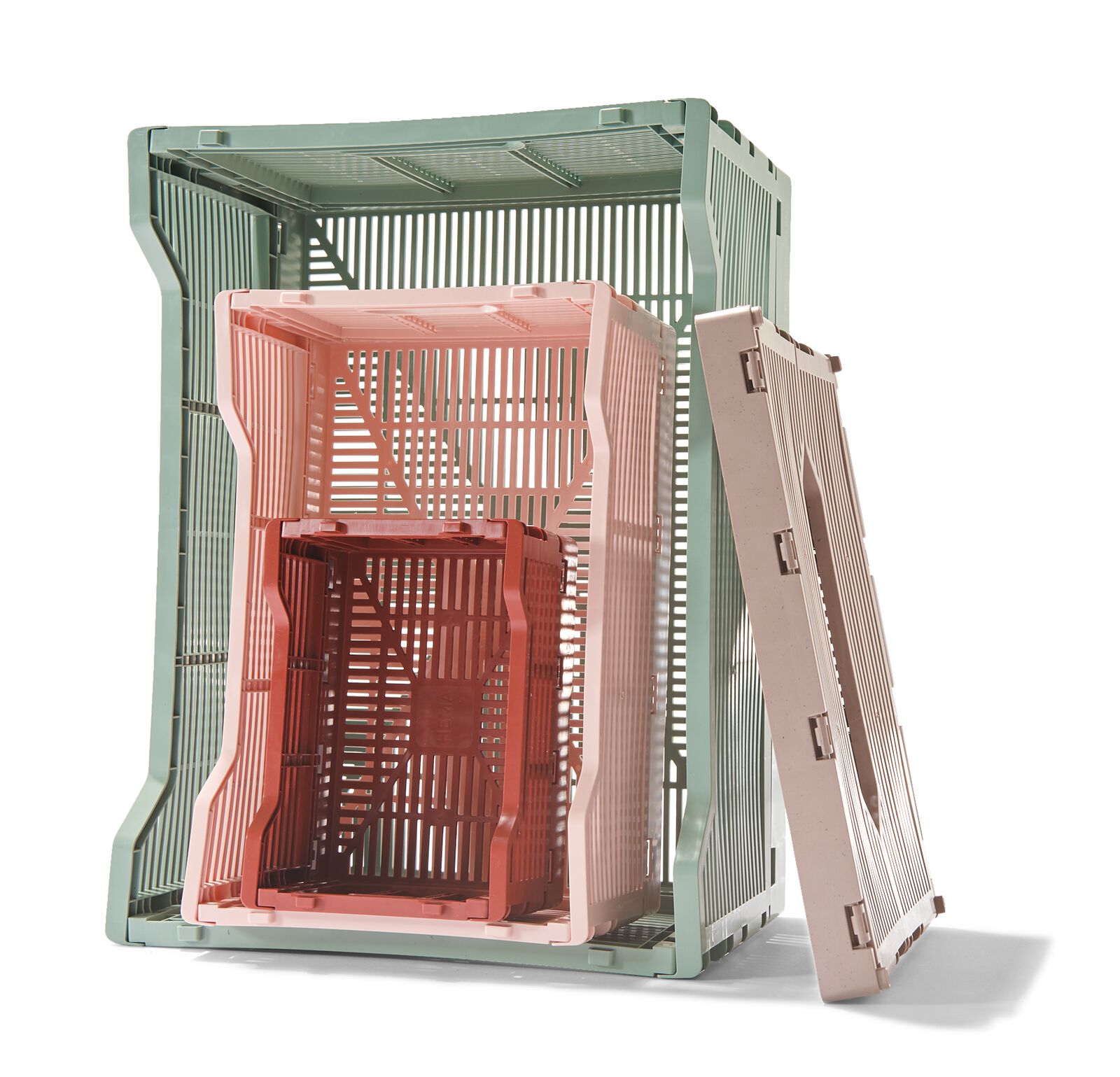 caisse pliable &agrave; lettres recycl&eacute;e taupe - 1000028958 - HEMA