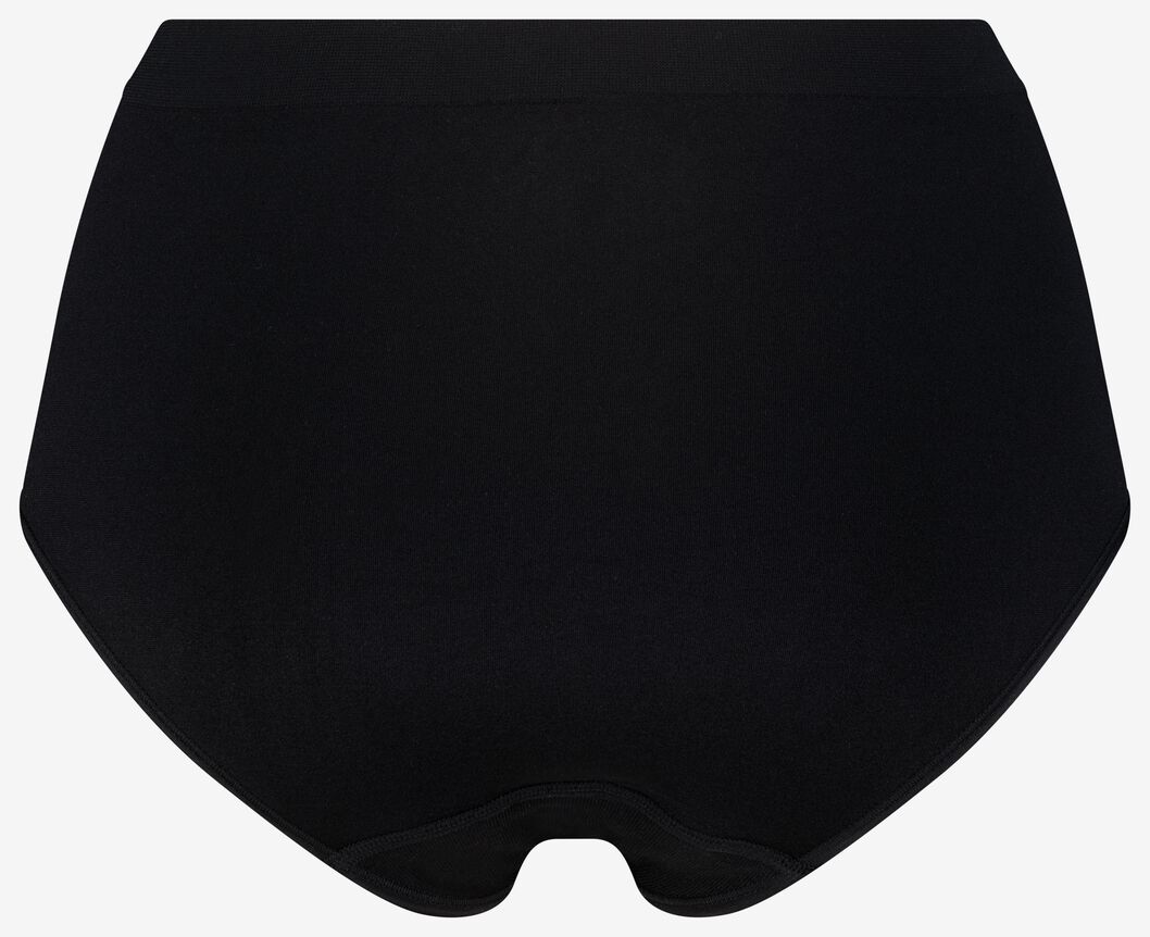 Damen-Slip, Auslaufschutz, hohe Taille, nahtlos schwarz M - 19648722 - HEMA